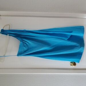 Trina Turk blue womens elegant mini dress 10 lined silk